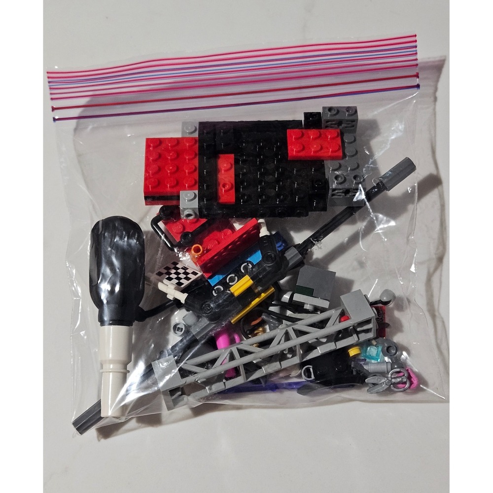 Vintage Lego Parts Lot Finish Sign Pink Microphone Scissors Air Pump Pieces
